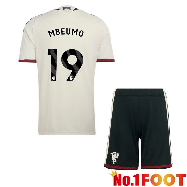 Manchester United (MBEUMO 19) Kids Third Soccer Jersey White 2026/2027