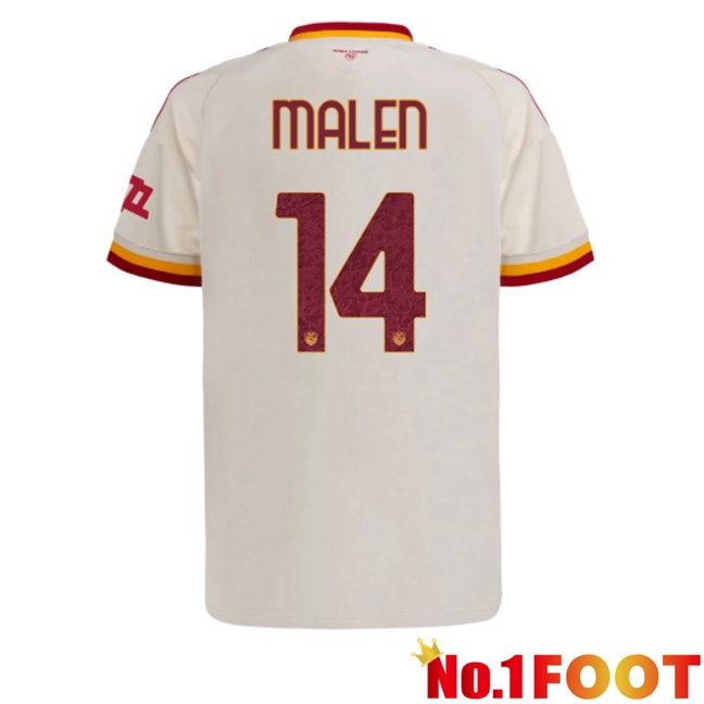 AS Rome （Malen 14) Away Soccer Jersey White 2026/2027