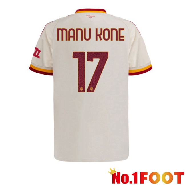 AS Rome （Manu Kone 17) Away Soccer Jersey White 2026/2027
