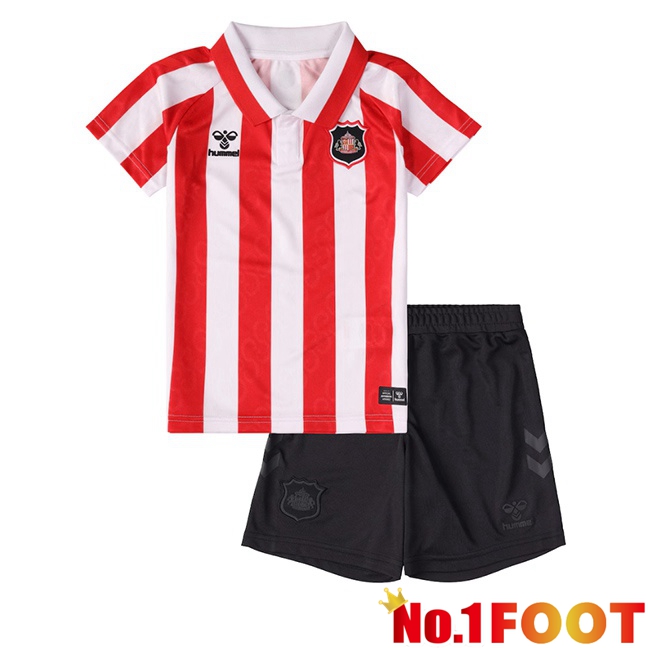Sunderland AFC Kids Home Soccer Jersey Red White 2026/2027