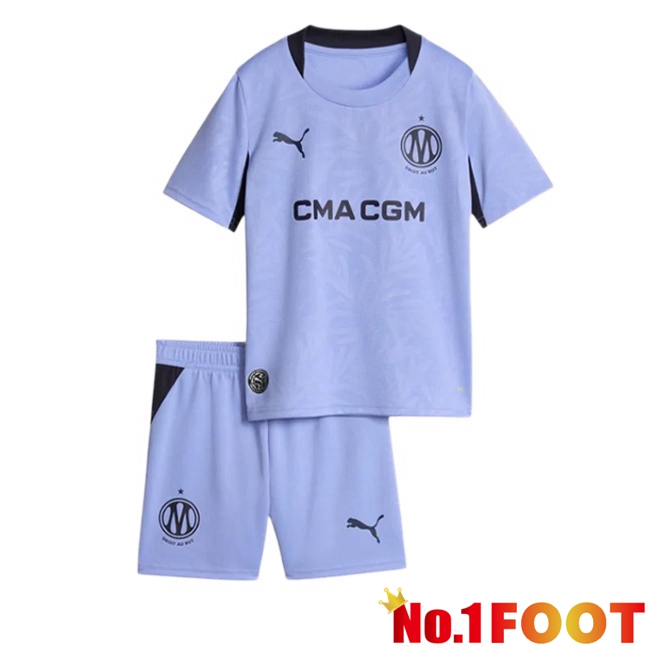 Marseille OM Kids Third Soccer Jersey Purple 2026/2027