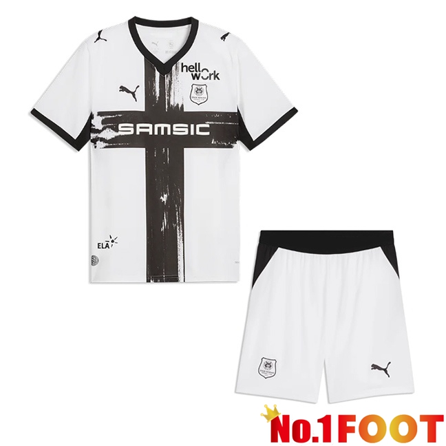 Stade Rennais Kids Away Soccer Jersey White 2026/2027
