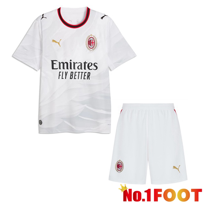 AC Milan Kids Away Soccer Jersey White 2026/2027