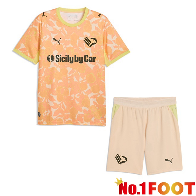 Palerme FC Kids Away Soccer Jersey Orange 2026/2027
