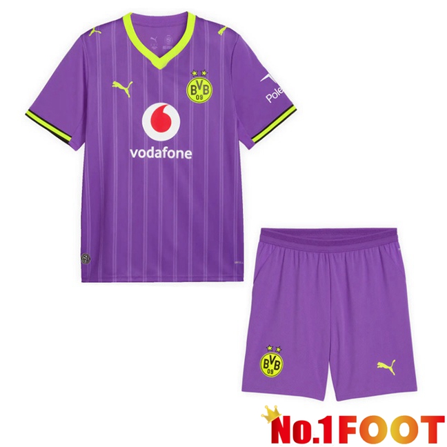 Dortmund BVB Kids Third Soccer Jersey Purple 2026/2027
