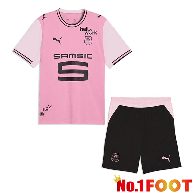 Stade Rennais Kids Third Soccer Jersey Pink 2026/2027