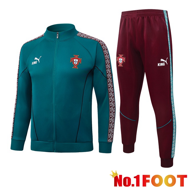 Portugal kit Training Tracksuit - Training Jacket Green 2026/2027