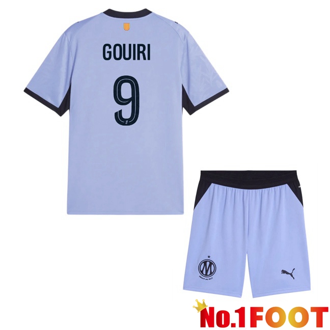 Marseille OM (Gouiri 9) Kids Third Soccer Jersey Purple 2026/2027