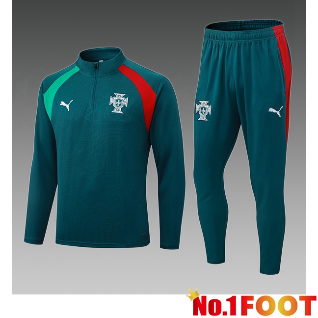 Portugal Kids kit Training Tracksuit Green 2026/2027