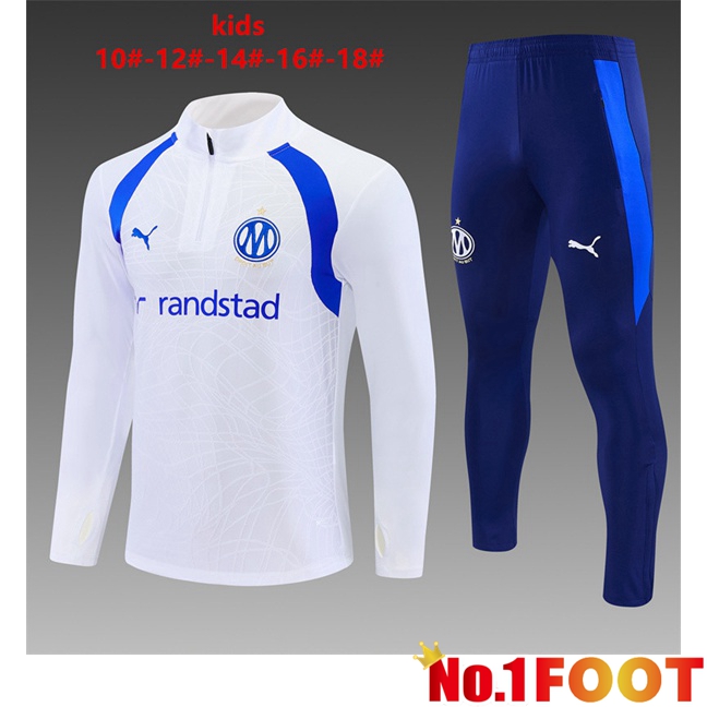 Marseille OM Kids kit Training Tracksuit White 2026/2027