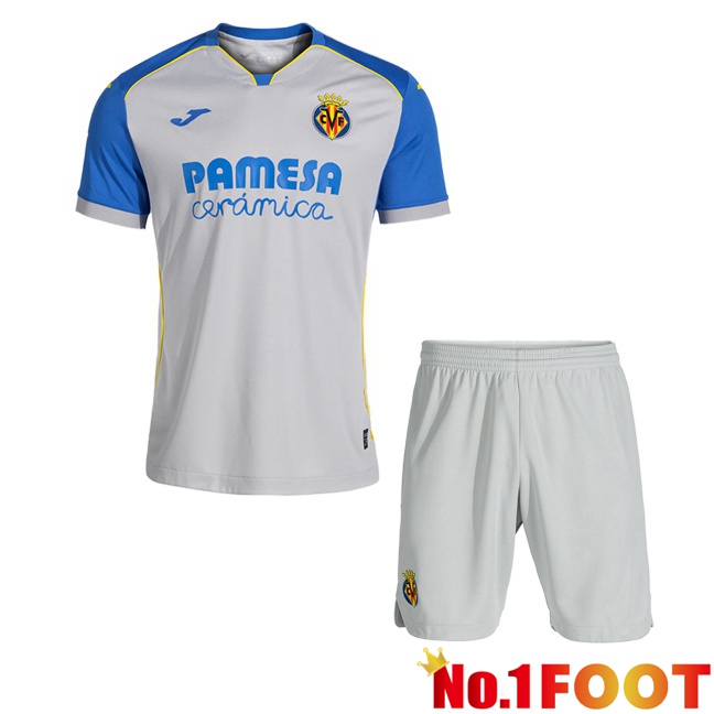 Villarreal Kids Away Soccer Jersey Grey 2026/2027