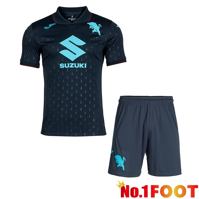 Torino FC Kids Third Soccer Jersey Black 2026/2027