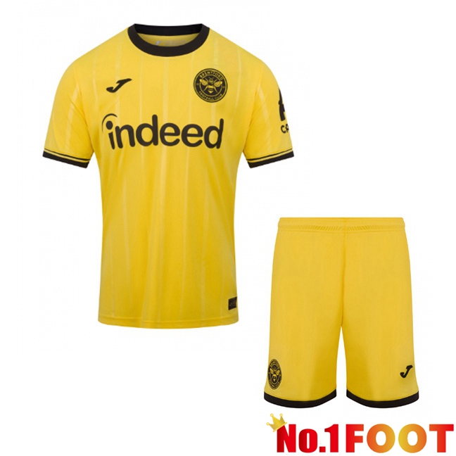 Brentford FC Kids Third Soccer Jersey Yellow 2026/2027