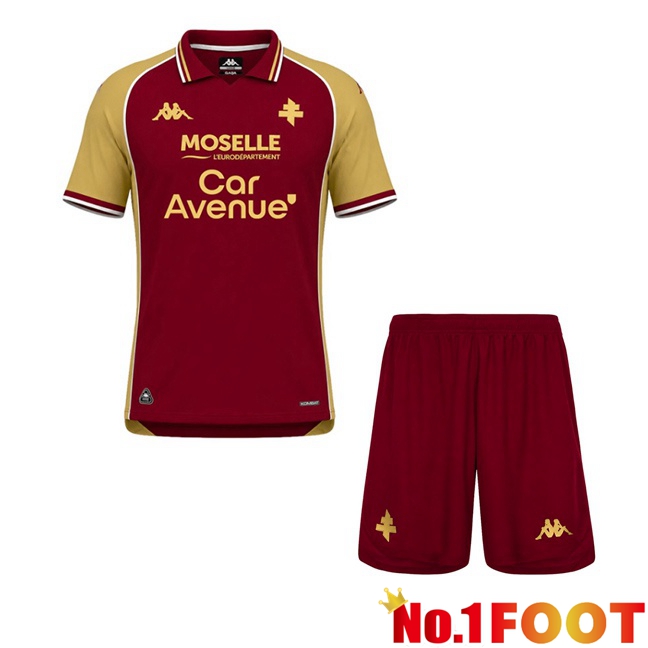 FC Metz Kids Home Soccer Jersey Brown 2026/2027