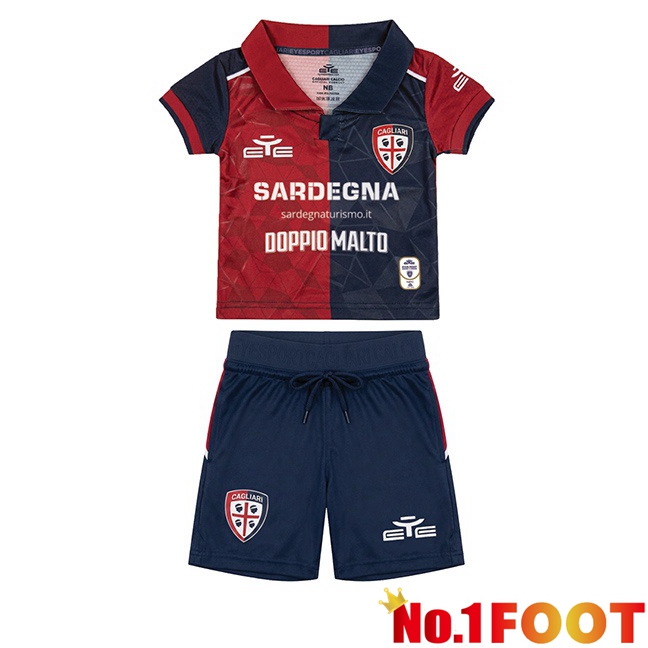 Cagliari Calcio Kids Home Soccer Jersey Blue Red 2026/2027