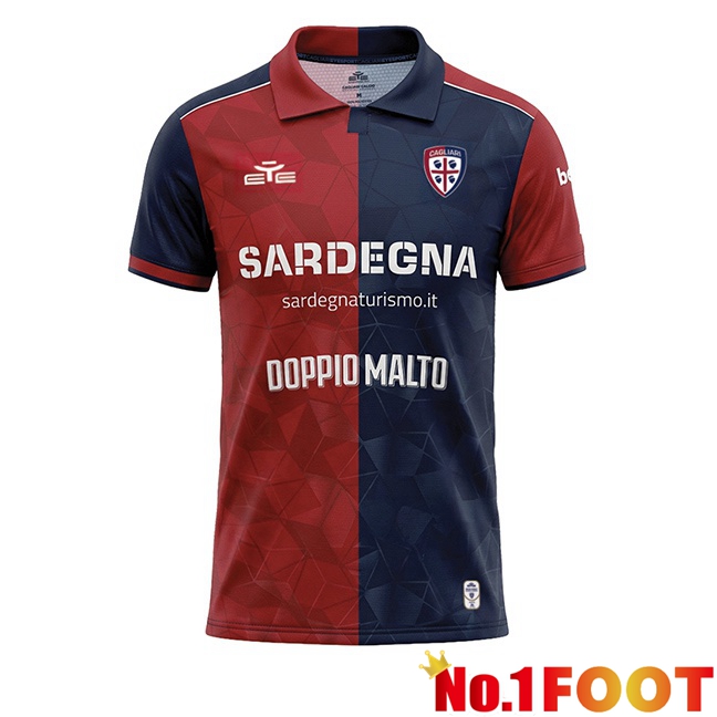 Cagliari Calcio Home Soccer Jersey Blue Red 2026/2027