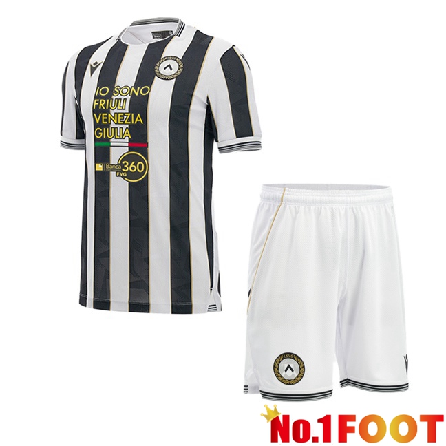 Udinese Calcio Kids Home Soccer Jersey Black White 2026/2027