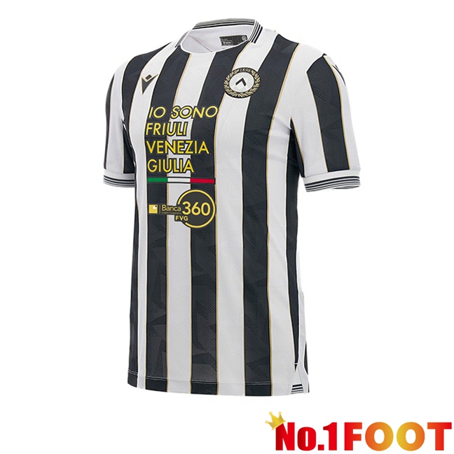 Udinese Calcio Home Soccer Jersey Black White 2026/2027