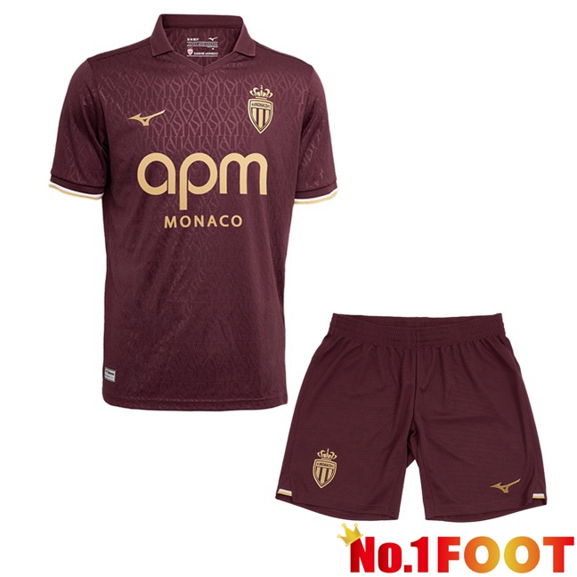 AS Monaco Kids Away Soccer Jersey Brown 2026/2027