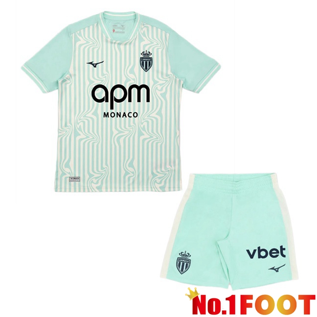 AS Monaco Kids Third Soccer Jersey Green 2026/2027