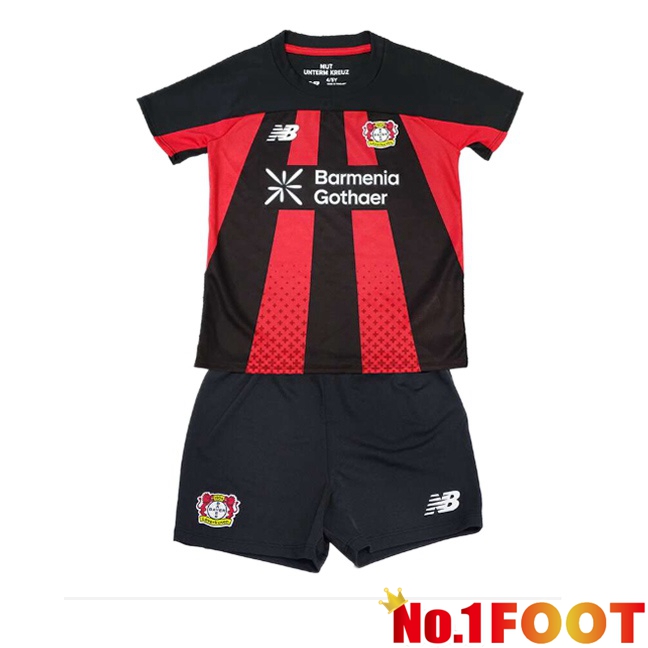 Bayer 04 Leverkusen Kids Home Soccer Jersey Black Red 2026/2027