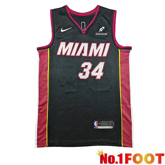 Miami Heat (ANTETOKOUNMPO #34) Soccer Jersey 2026/27 Black/Red
