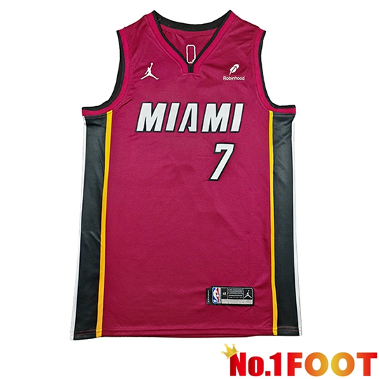 Miami Heat (ANTETOKOUNMPO #7) Soccer Jersey 2026/27 Red/Black