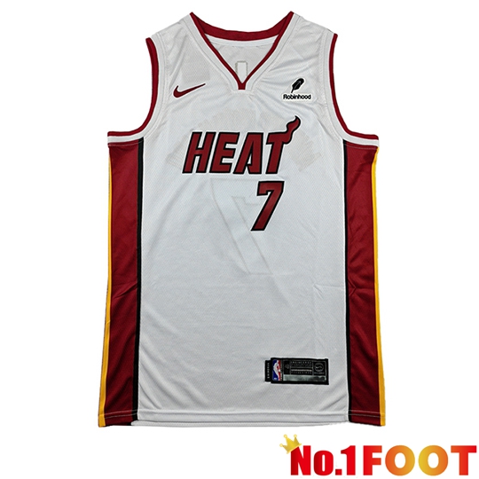 Miami Heat (ANTETOKOUNMPO #7) Soccer Jersey 2026/27 White/Red