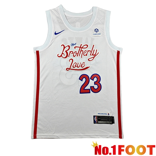 Philadelphia 76ers (JAMES #23) Soccer Jersey 2026/27 White/Red