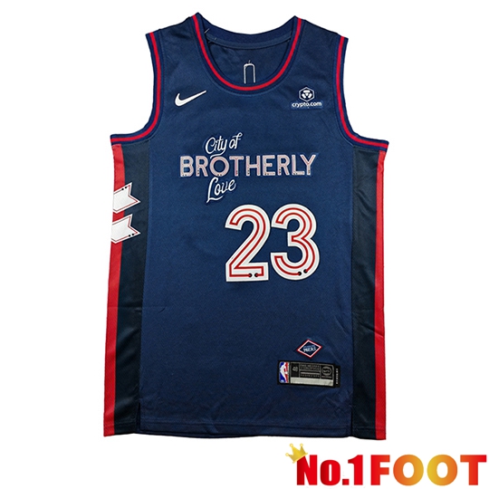 Philadelphia 76ers (JAMES #23) Soccer Jersey 2026/27 Blue/Black/Red