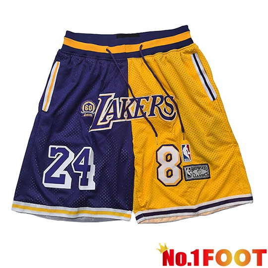 Los Angeles Lakers Shorts NBA 2026/27 Purple/Yellow -02