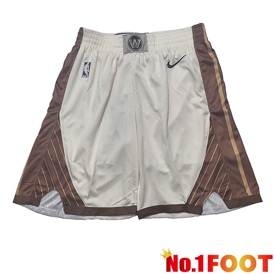 Golden State Warriors Shorts NBA 2026/27 Beige/Brun