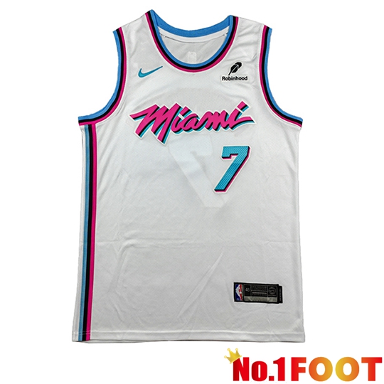 Miami Heat (ANTETOKOUNMPO #7) Soccer Jersey 2026/27 White
