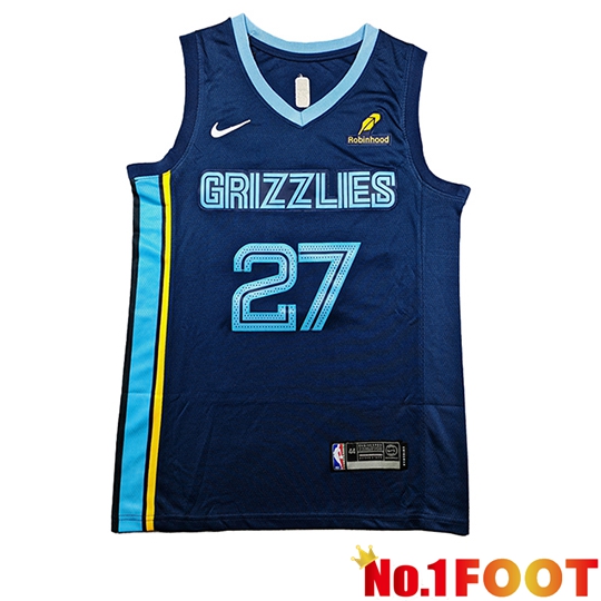 Memphis Grizzlies (BOOZER #27) Soccer Jersey 2024/25 Dark Blue
