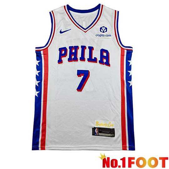 Philadelphia 76ers (BROWN #7) Soccer Jersey 2026/27 White/Blue