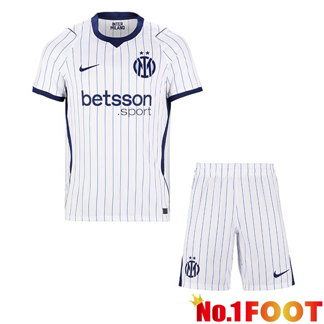 Inter Milan Kids Away Soccer Jersey White 2026/2027