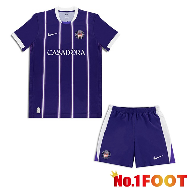 Toulouse Kids Home Soccer Jersey Purple 2026/2027