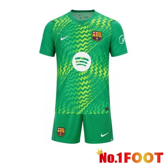 FC Barcelona Kids Goalkeeper Soccer Jersey Green 2026/2027