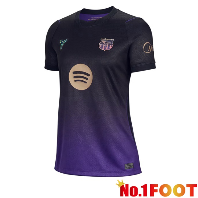 FC Barcelona Women Away Soccer Jersey Purple Black 2026/2027