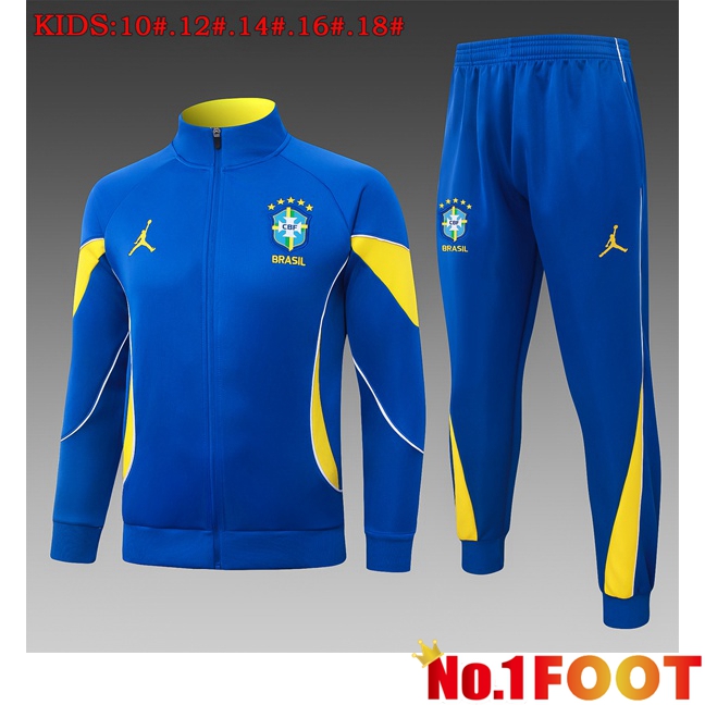 Brazil Kids kit Training Tracksuit - Training Jacket Blue 2026/2027