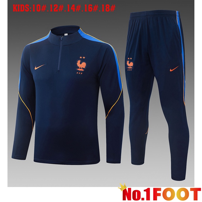 France Kids kit Training Tracksuit Blue Royal 2026/2027