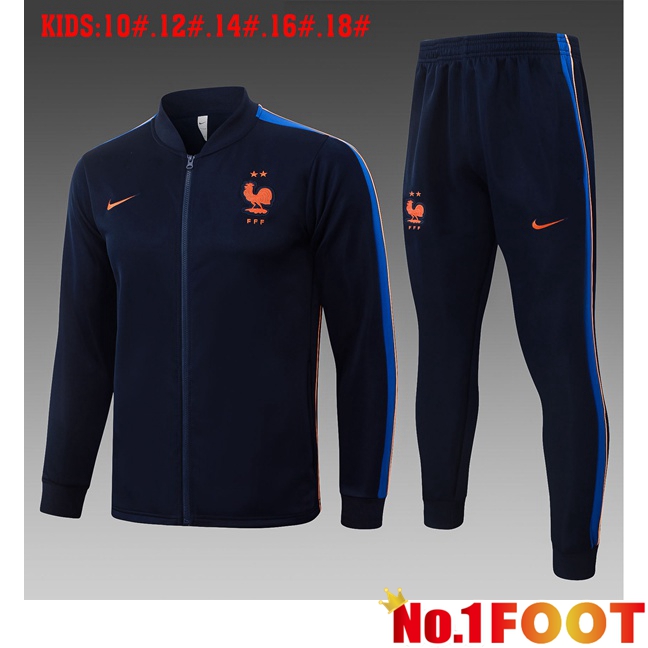 France Kids kit Training Tracksuit - Training Jacket Blue Royal 2026/2027
