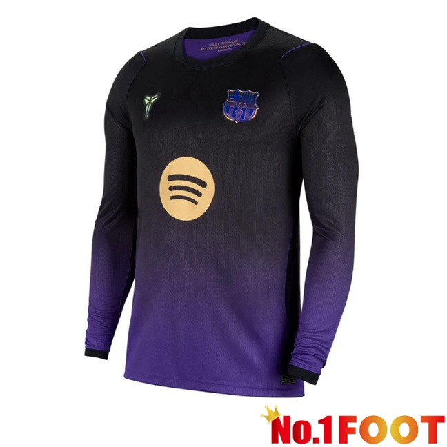 FC Barcelona Away Soccer Jersey Long sleeve Purple Black 2026/2027