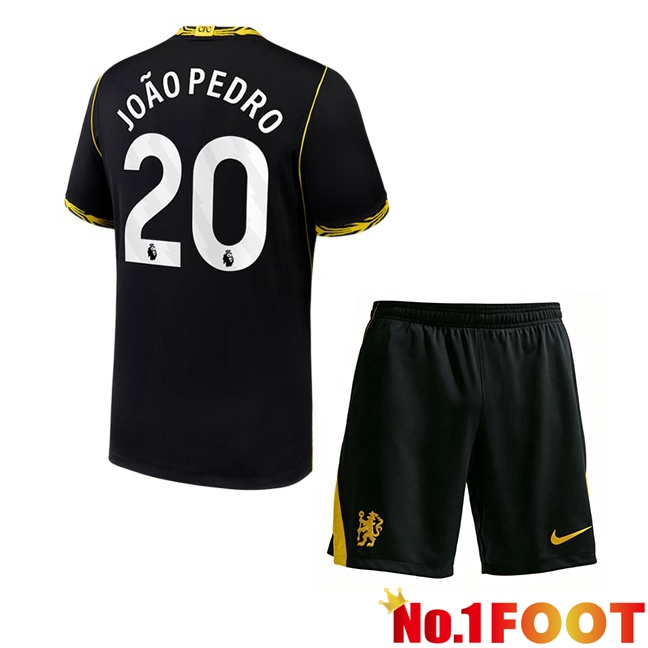 FC Chelsea (JOÃO PEDRO 20) Kids Away Soccer Jersey Black 2026/2027