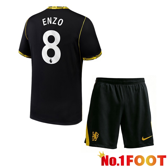 FC Chelsea (ENZO 8) Kids Away Soccer Jersey Black 2026/2027