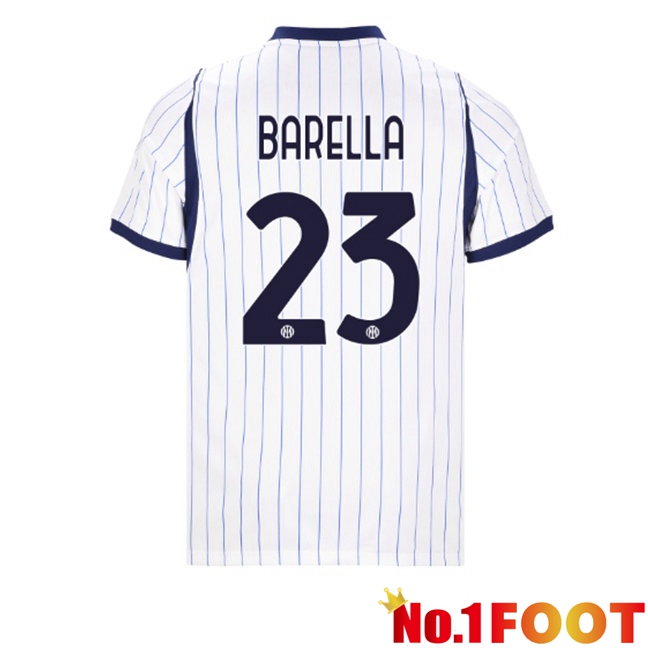 Inter Milan (BARELLA 23) Away Soccer Jersey White 2026/2027