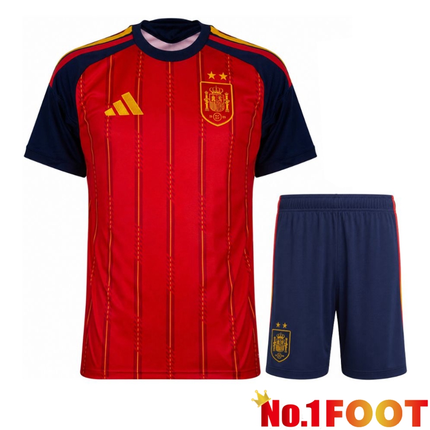 Spain 2 Stars Home kit Soccer Jersey + Shorts 2026/2027