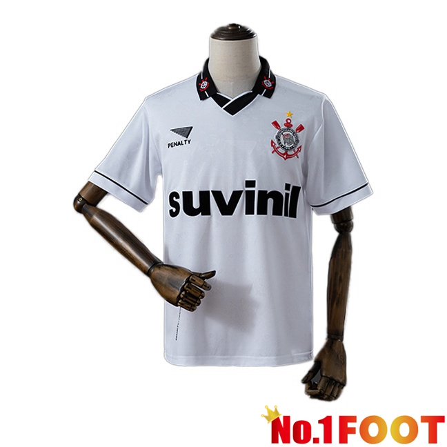 Corinthians Retro Home Soccer Jersey White 1996