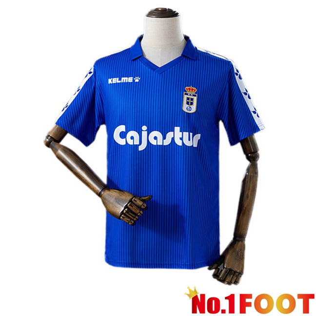 Real Oviedo Retro Home Soccer Jersey Blue 1992-1993