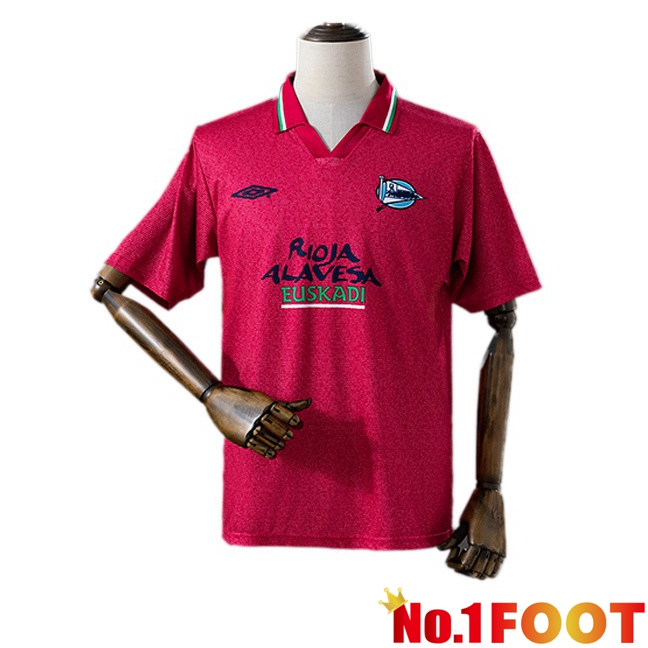 Deportivo Alaves Retro Third Soccer Jersey Red 2002-2003